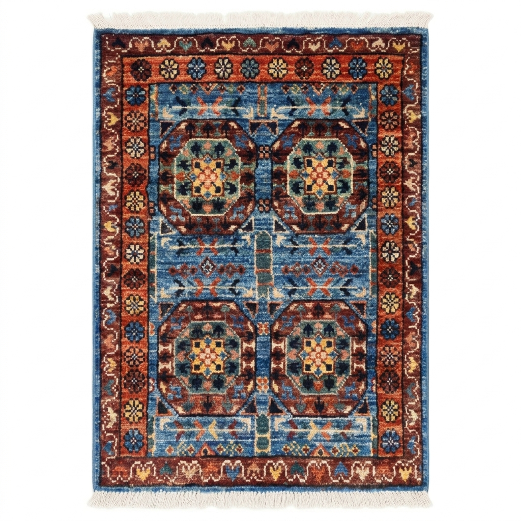 Handmade Afghan Chobi Rug 89x59 cm KAS#800