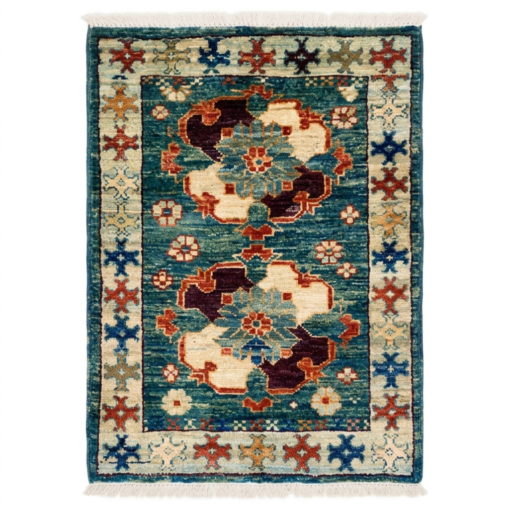 Handmade Afghan Chobi Rug 87x59 cm KAS#802