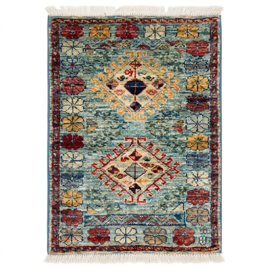Handmade Afghan Chobi Rug 89x60 cm KAS#804