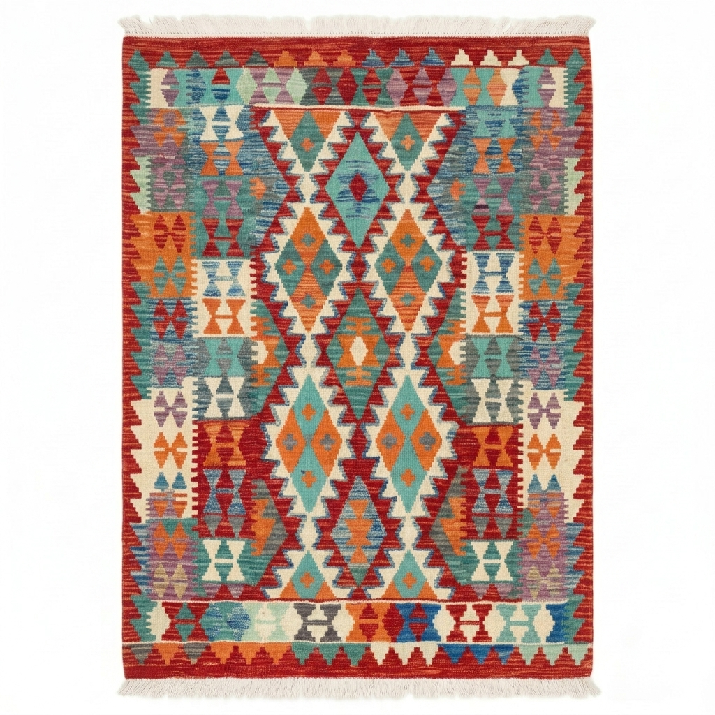 Handmade Afghan Chobi Kilim Rug 119x195 cm KAS#815