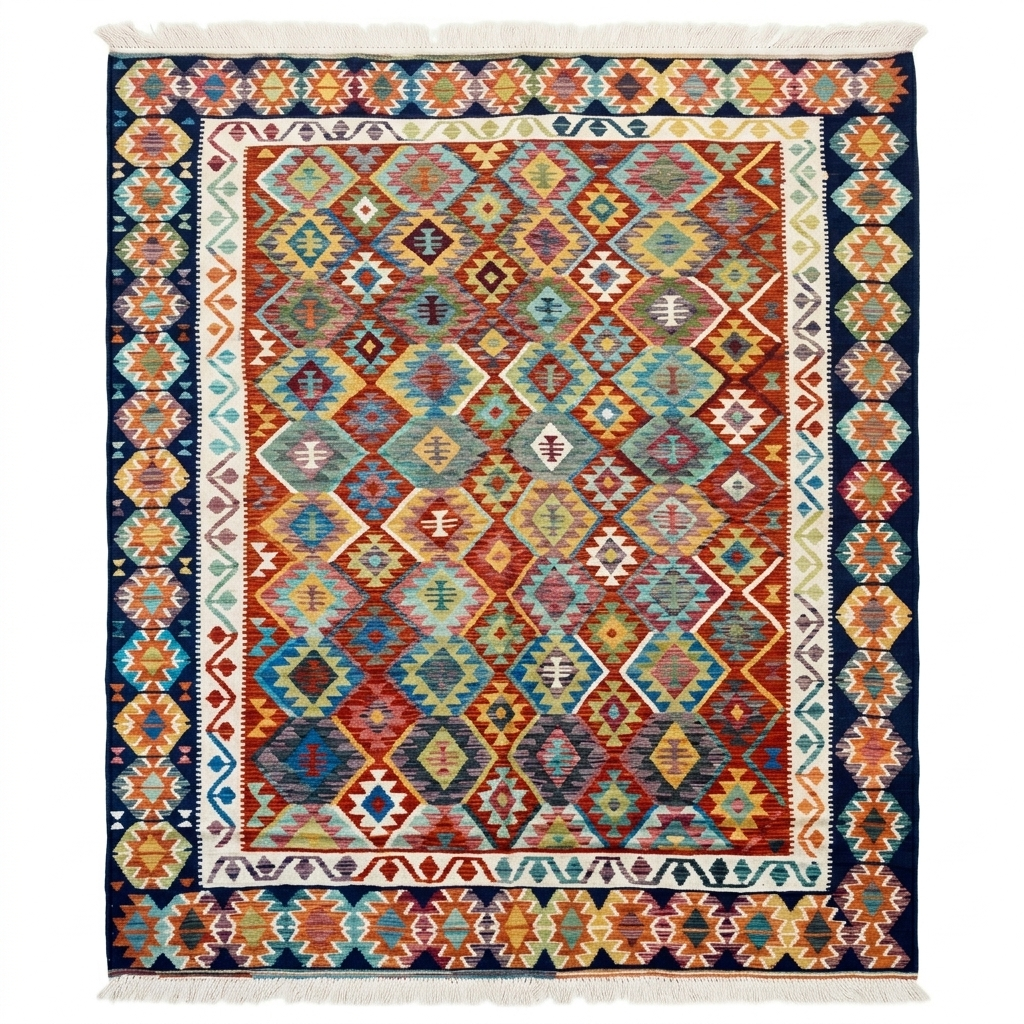 Handmade Afghan Chobi Kilim Rug 345x256 cm KAS#825