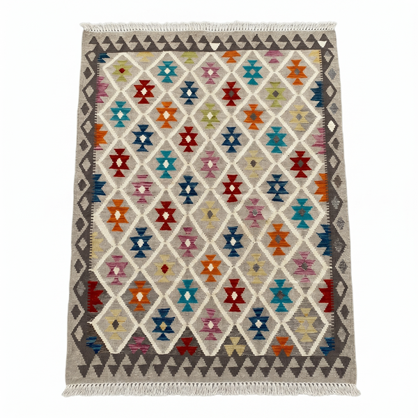 Handmade Afghan Kilim Rug 195 CM x 151 CM KAS#93