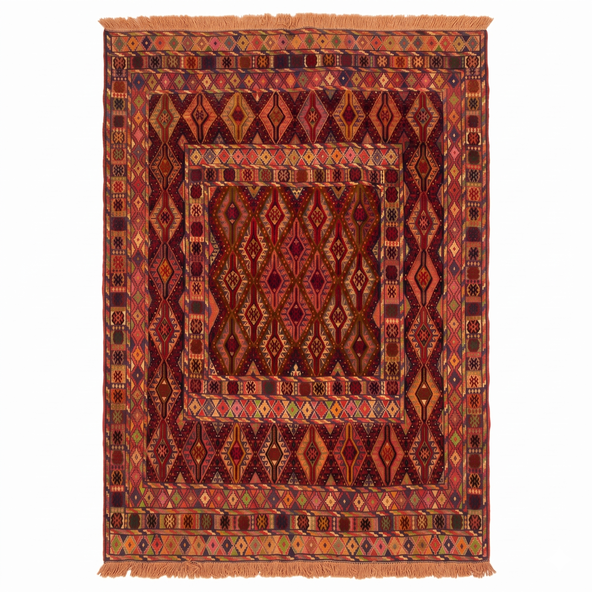 Handmade Afghan Meshwani Rug 191 CM x 148 CM KAS # 973