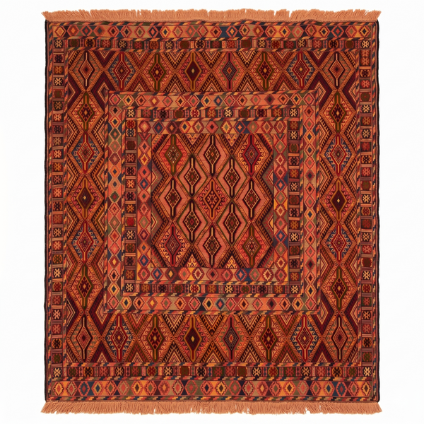 Handmade Fine Quality Meshwani Rug 195 CM x 150 CM KAS# 974