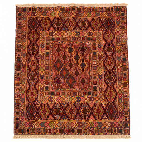 Handmade Fine Quality Meshwani Rug 198 CM x 150 CM KAS # 976