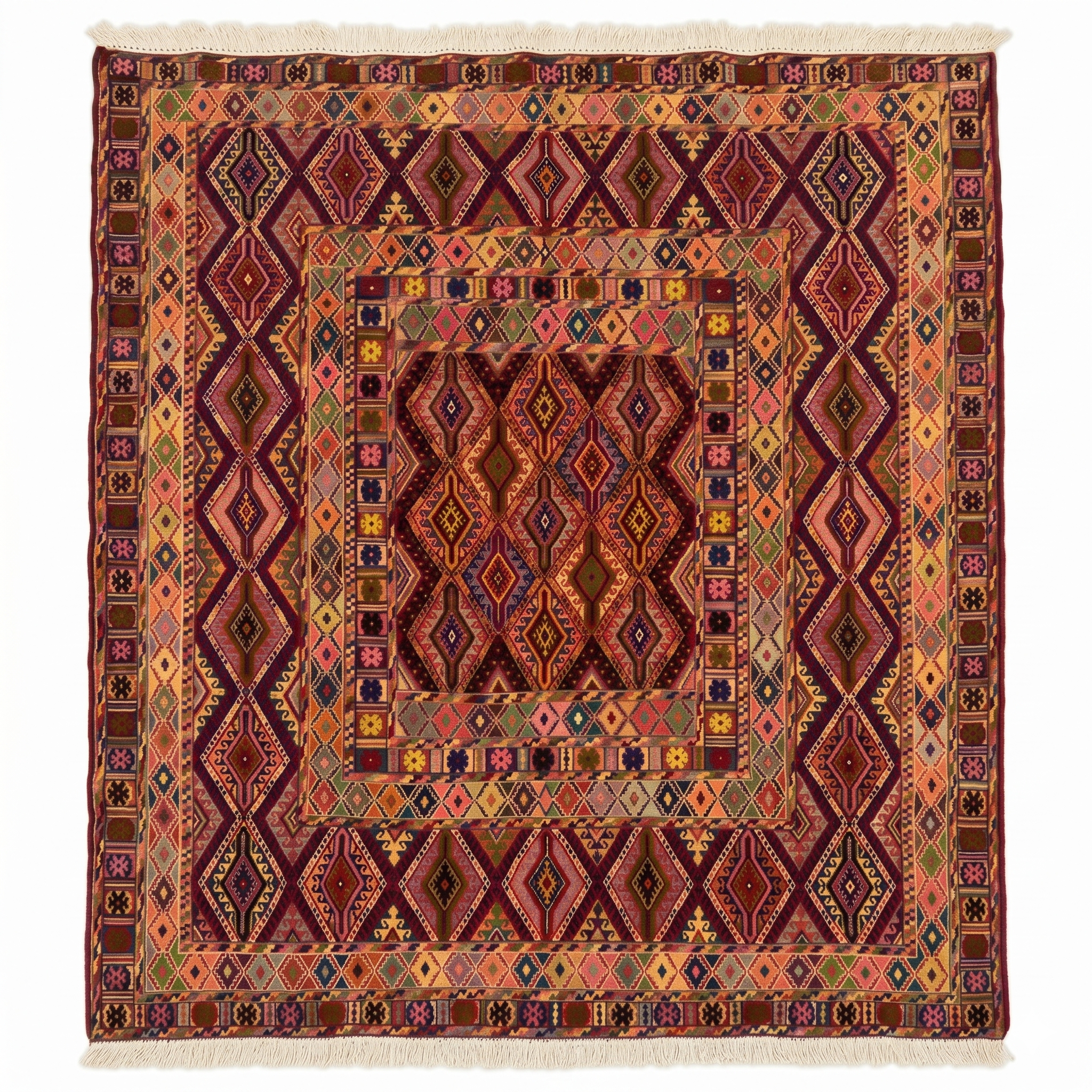 Handmade Fine Quality Meshwani Rug 191 CM x 145 CM KAS # 978