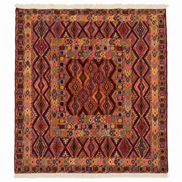 Handmade Fine Quality Meshwani Rug 191 CM x 145 CM KAS # 978