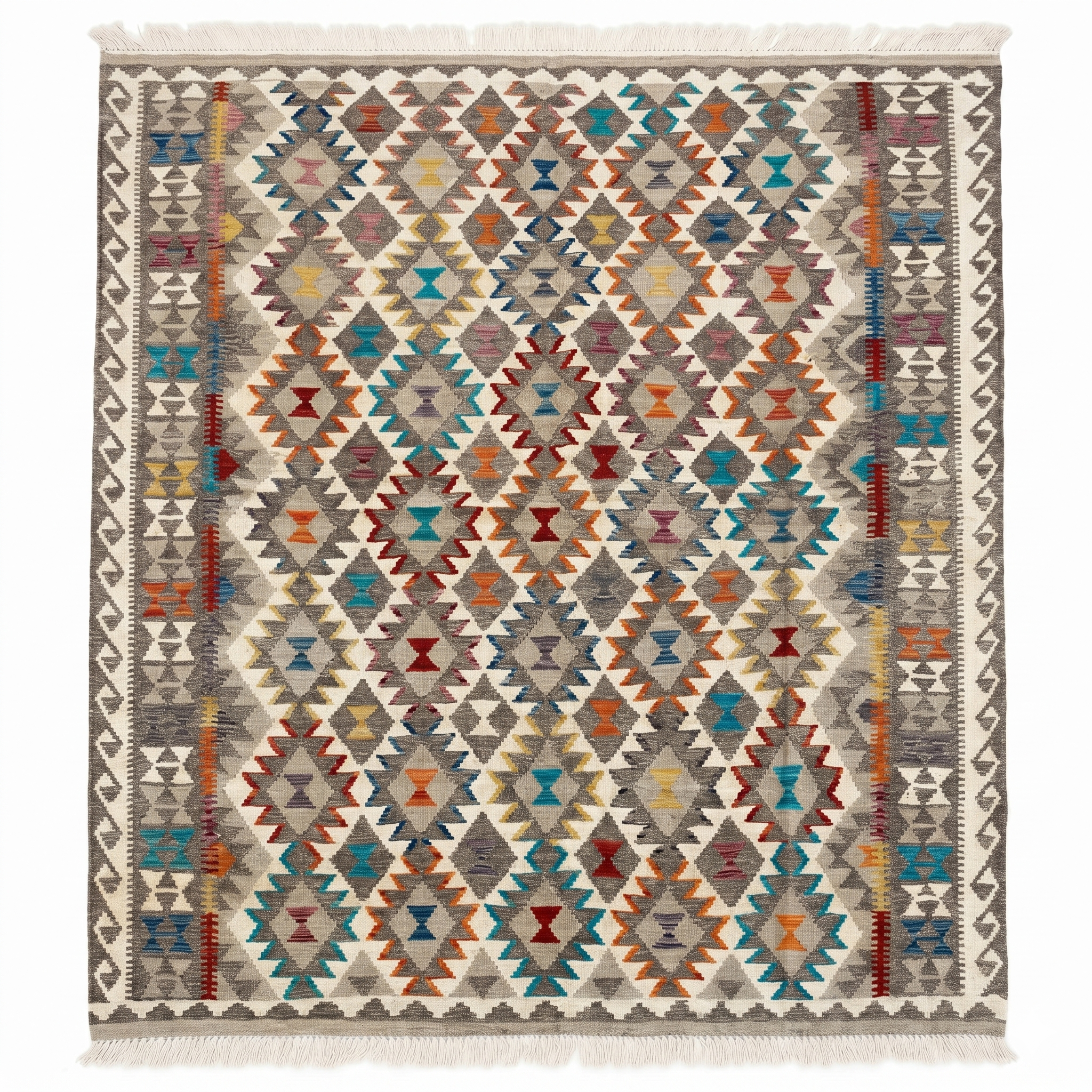 Handmade Flat Weave  Kilim Rug 275 CM x  205 CM KAS#99