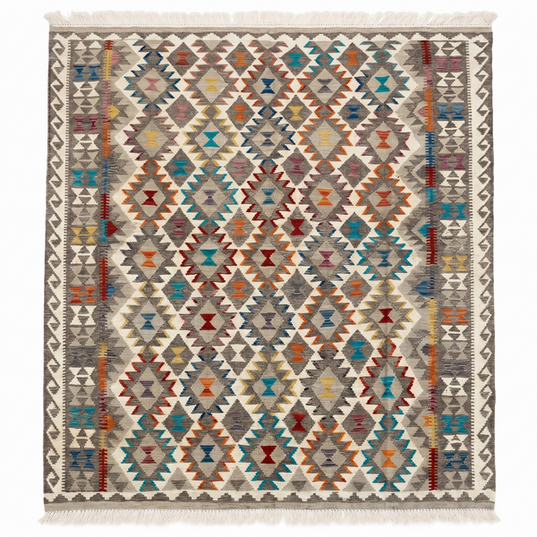 Handmade Flat Weave  Kilim Rug 275 CM x  205 CM KAS#99
