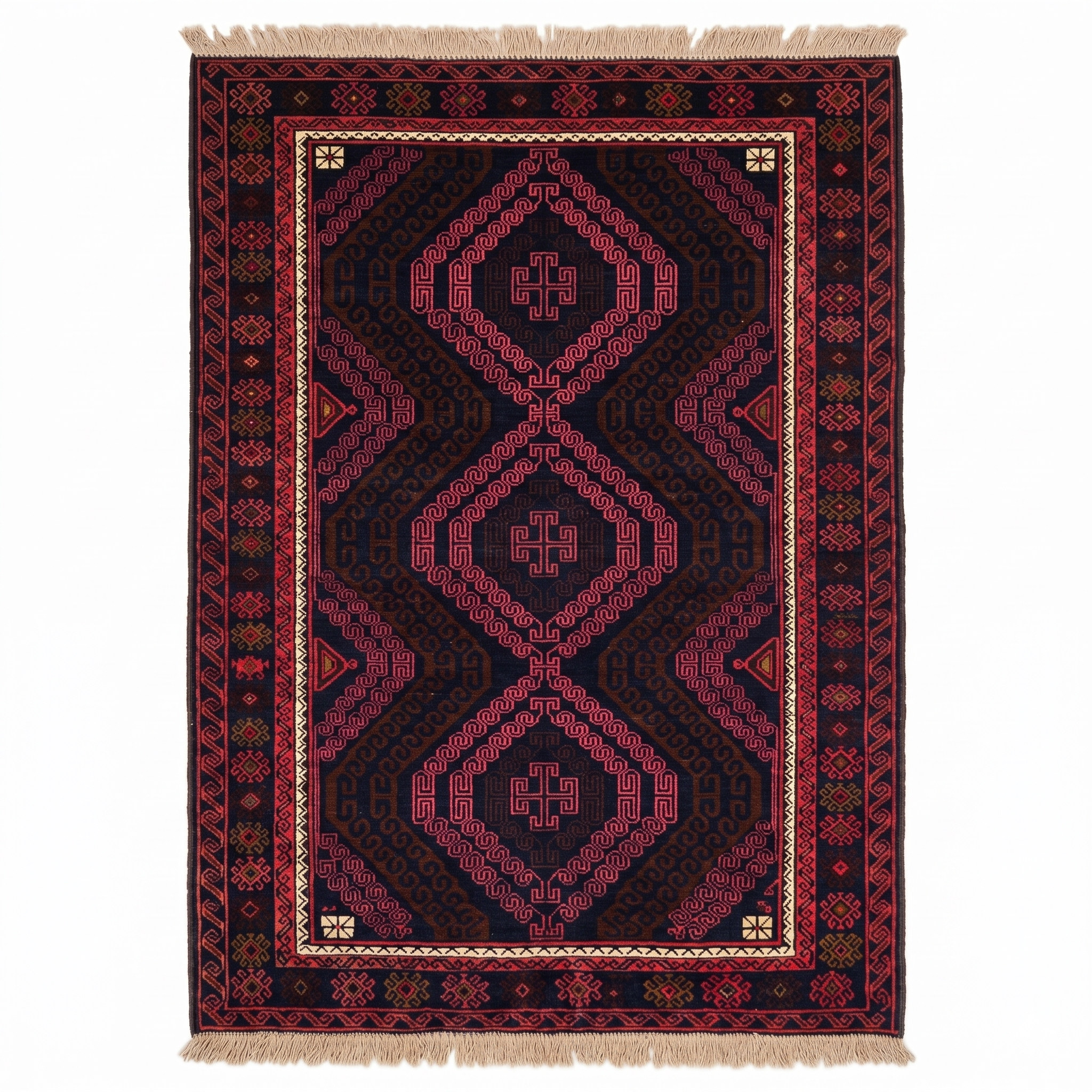 Handmade Afghan Traditional Balochi Rug 299 CM x 170 CM KB#12508