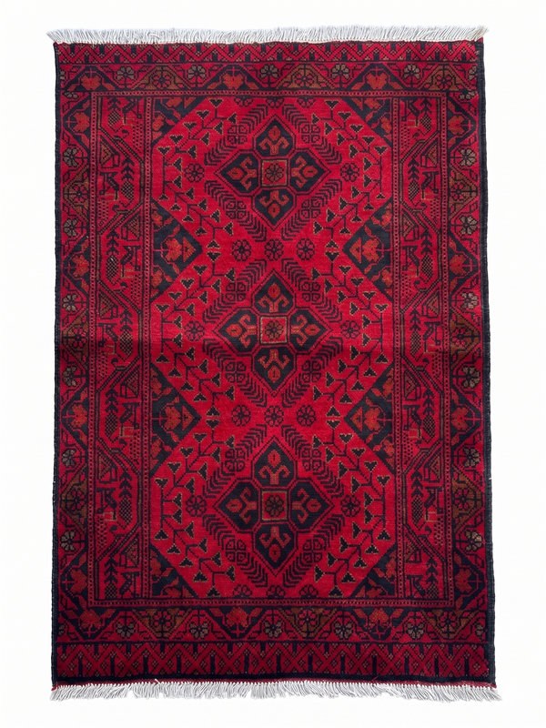 Handmade Red Colour Traditional Wool Rug 120 CM x 80 CM  KSA#5040