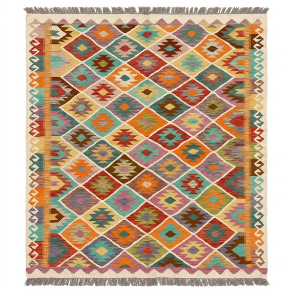 Handmade Flat Weave  Kilim Rug 302 CM x  198 CM KSD#209