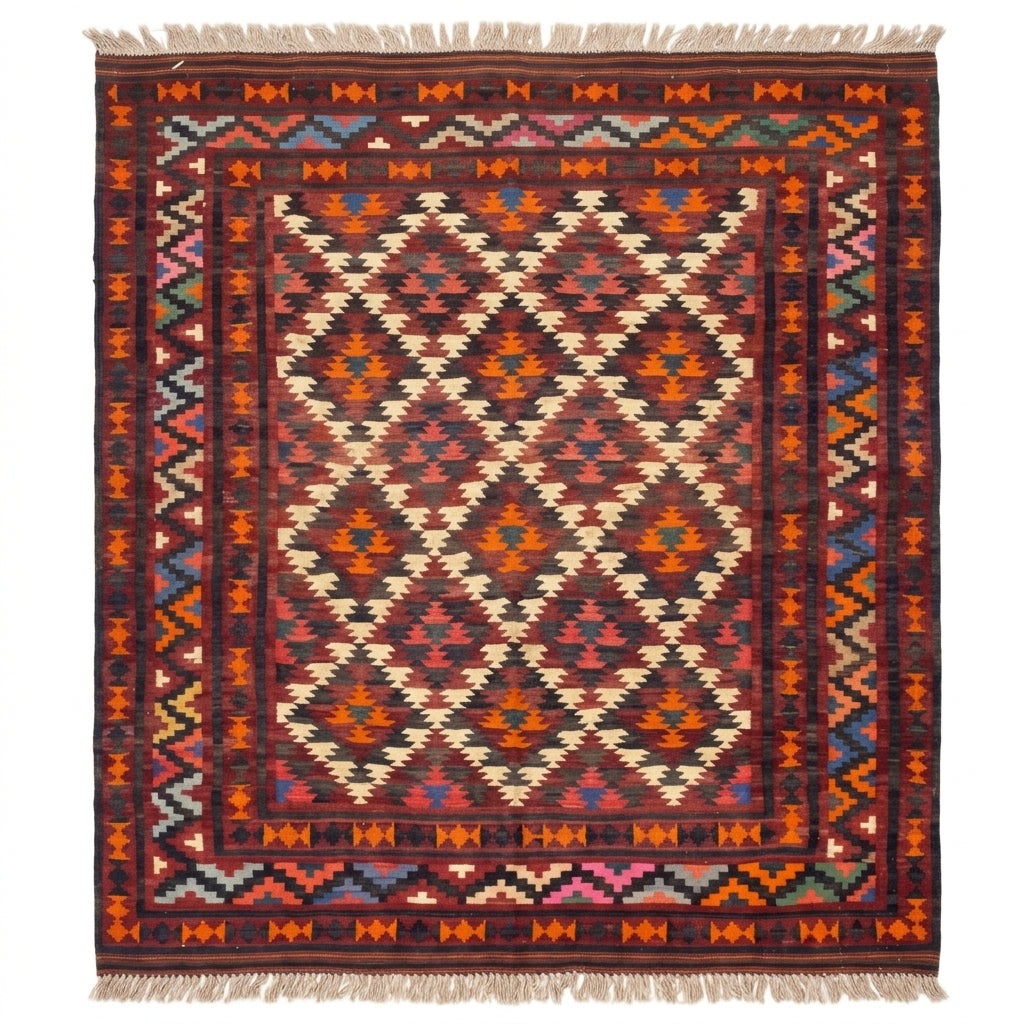 Handmade Afghan Traditional Old Kilim Rug 290 CM x  205 CM KSD#995