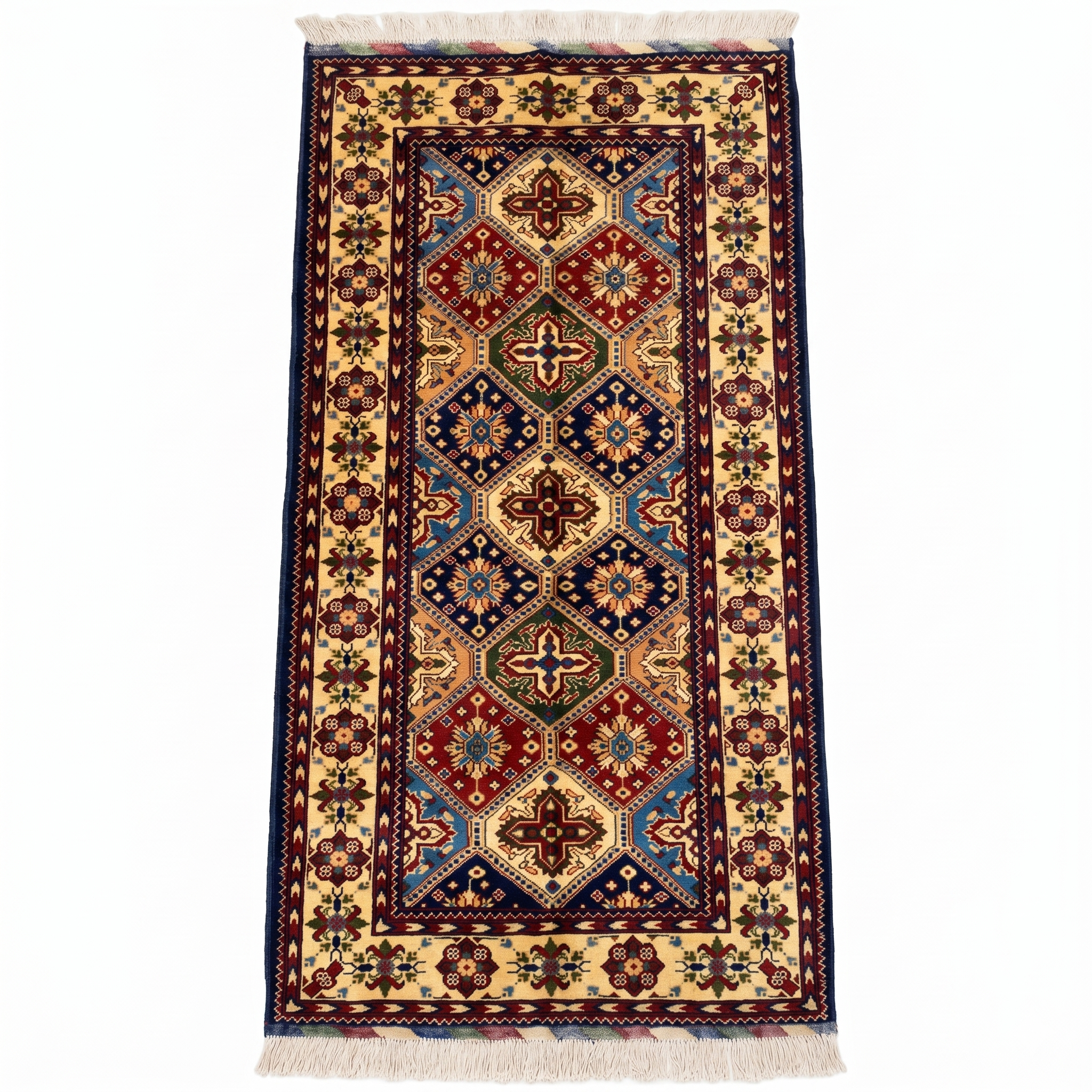 Hand Woven Traditional Hallway Runner Rug  199 x 98 CM KSM # 2984