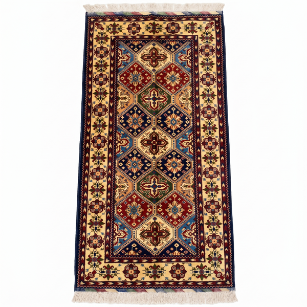 Hand Woven Traditional Hallway Runner Rug  199 x 98 CM KSM # 2984
