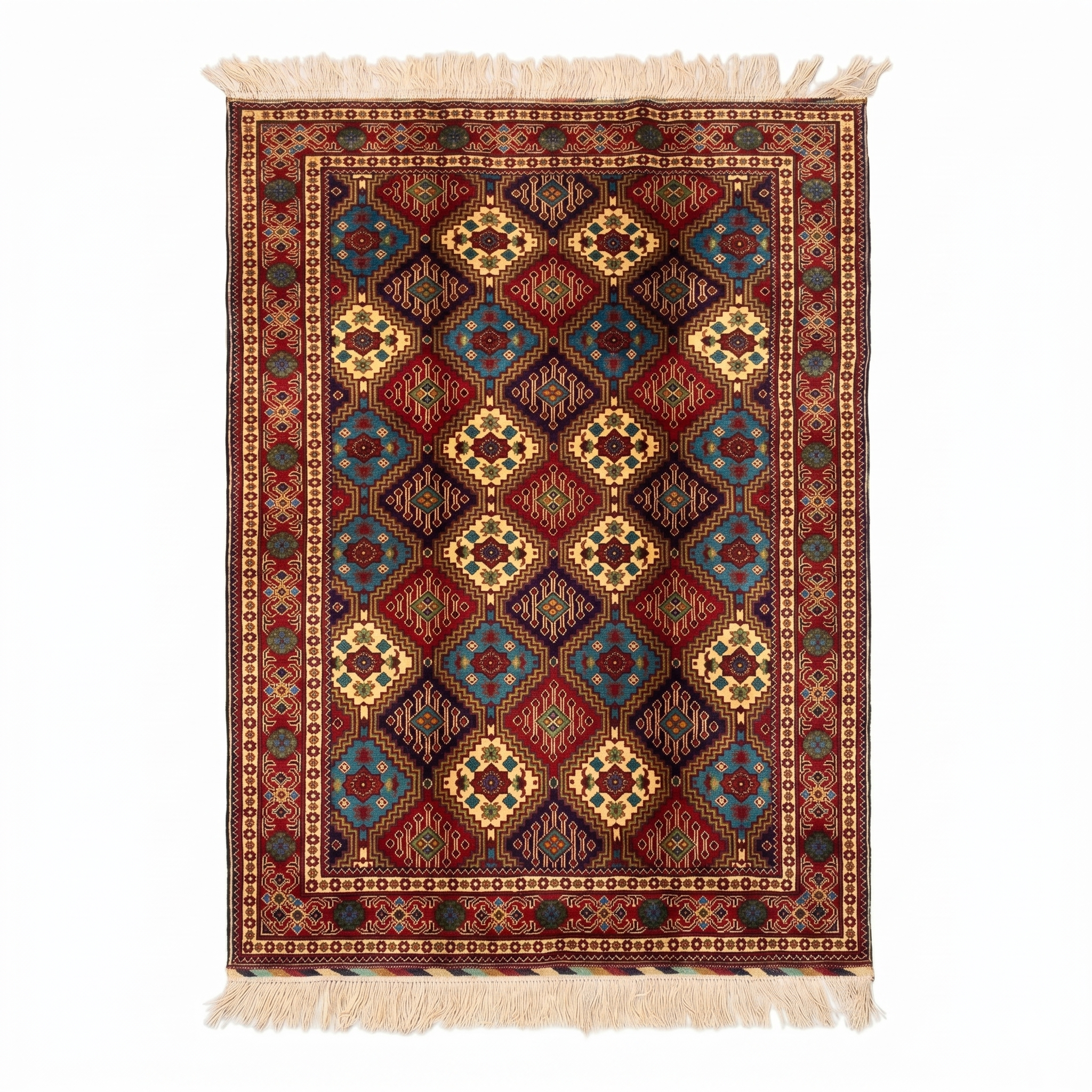 Hand Woven Traditional  Rug  210 CM x 154 CM KSM # 3113