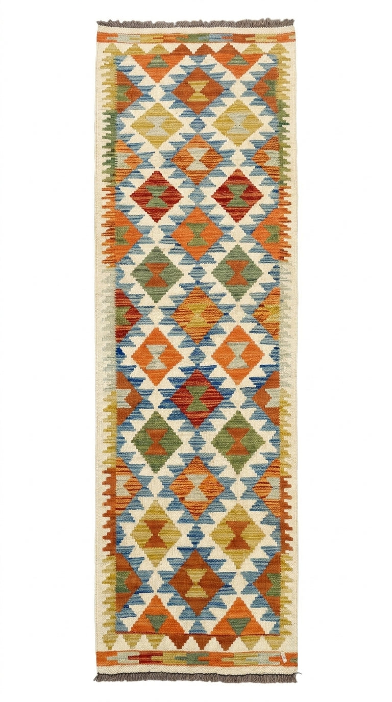 Handmade Chobi Kilim Runner Rug Size: 200 CM x 60 CM KSS#195