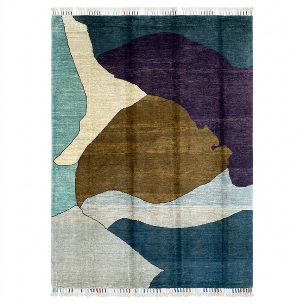 Hand Knotted Modern Wool Rug  196 CM x 148 CM KS#450