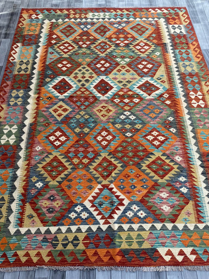 Handmade Flat Weave Kilim Rug ( 304 cm x 210 cm )