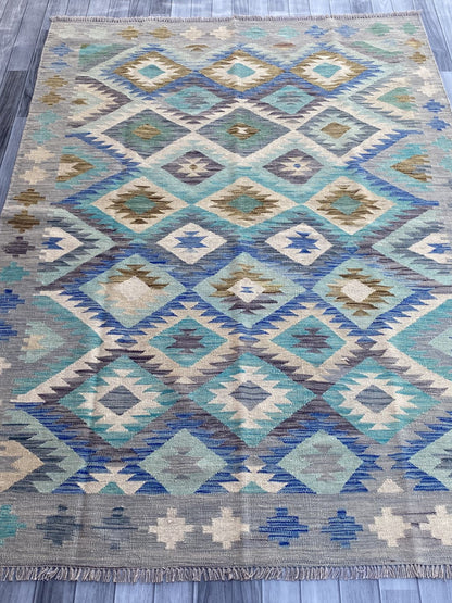 Handmade Flat Weave Kilim Rug ( 235 cm x 172 cm ) SK#1104