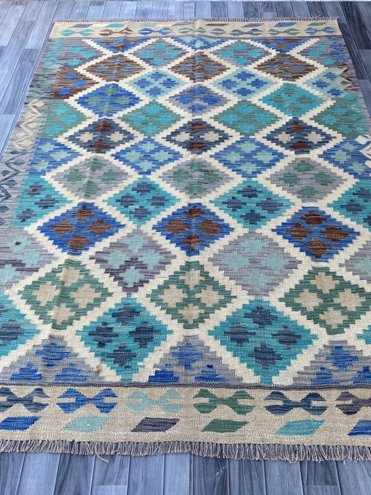 Handmade Flat Weave Kilim Rug ( 243 cm x 165 cm ) SK#1108