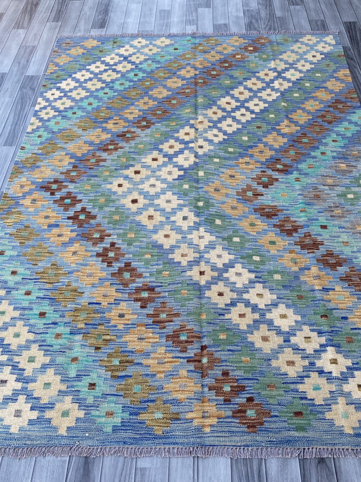 Handmade Flat Weave Kilim Rug ( 238 cm x 167 cm ) SK#1113