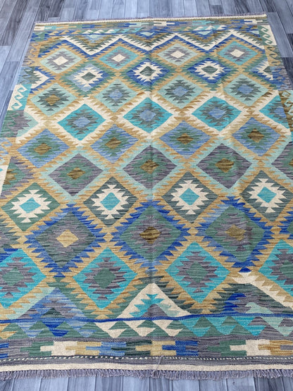 Handmade Flat Weave Kilim Rug ( 249 cm x 173 cm ) SK#1116