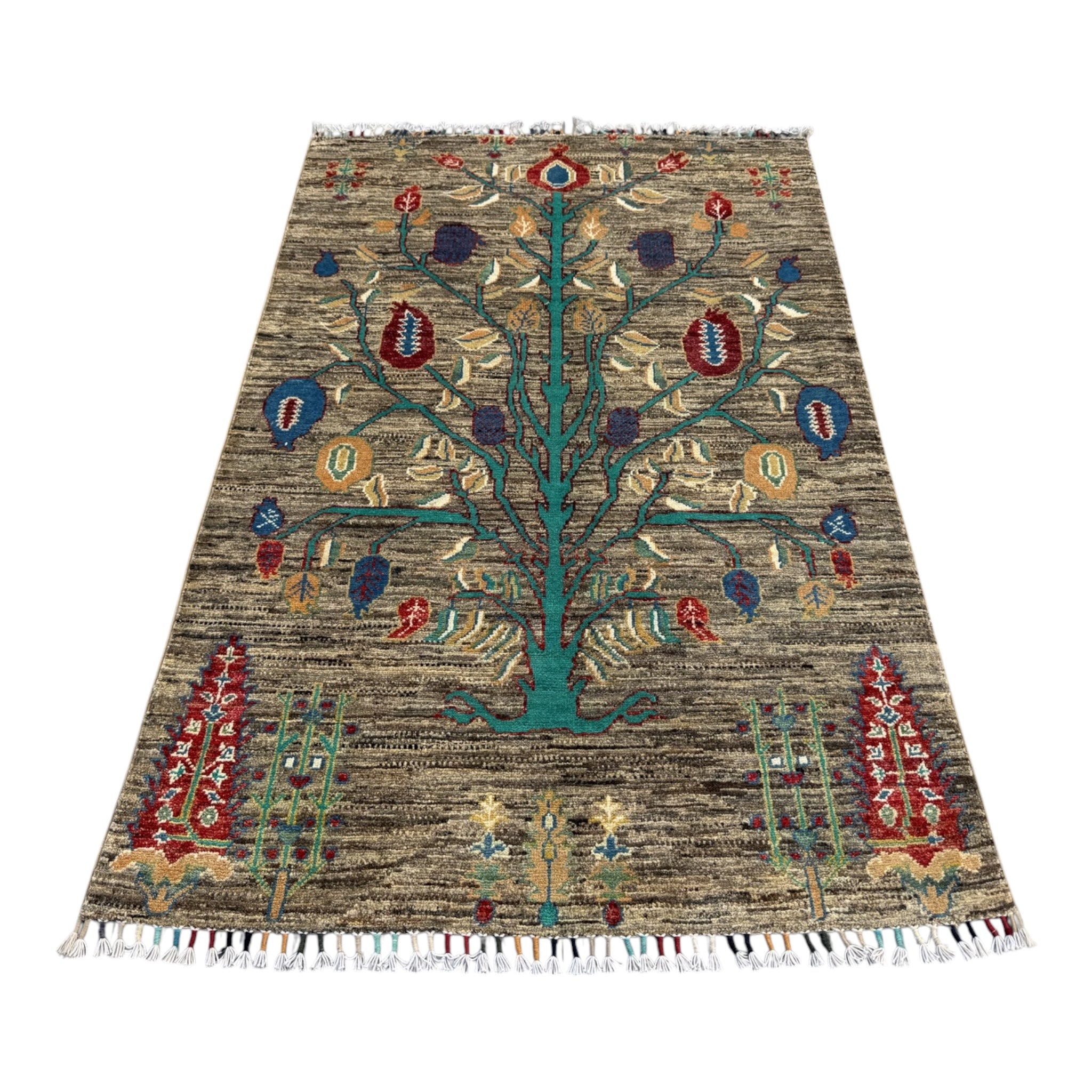 Handmade Chobi Pictorial Wool Rug 153 CM x 102 CM  SS#1406