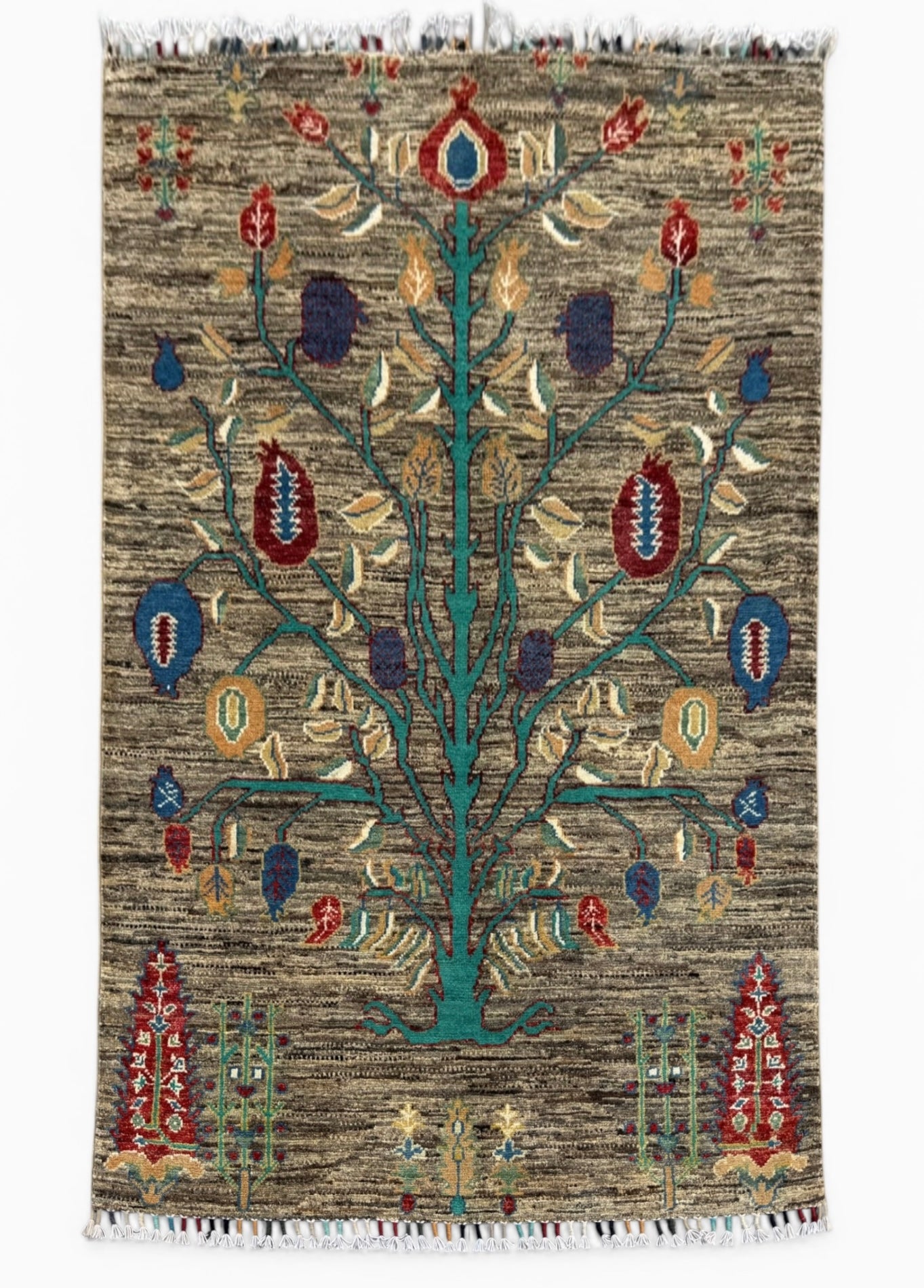 Handmade Chobi Pictorial Wool Rug 153 CM x 102 CM  SS#1406