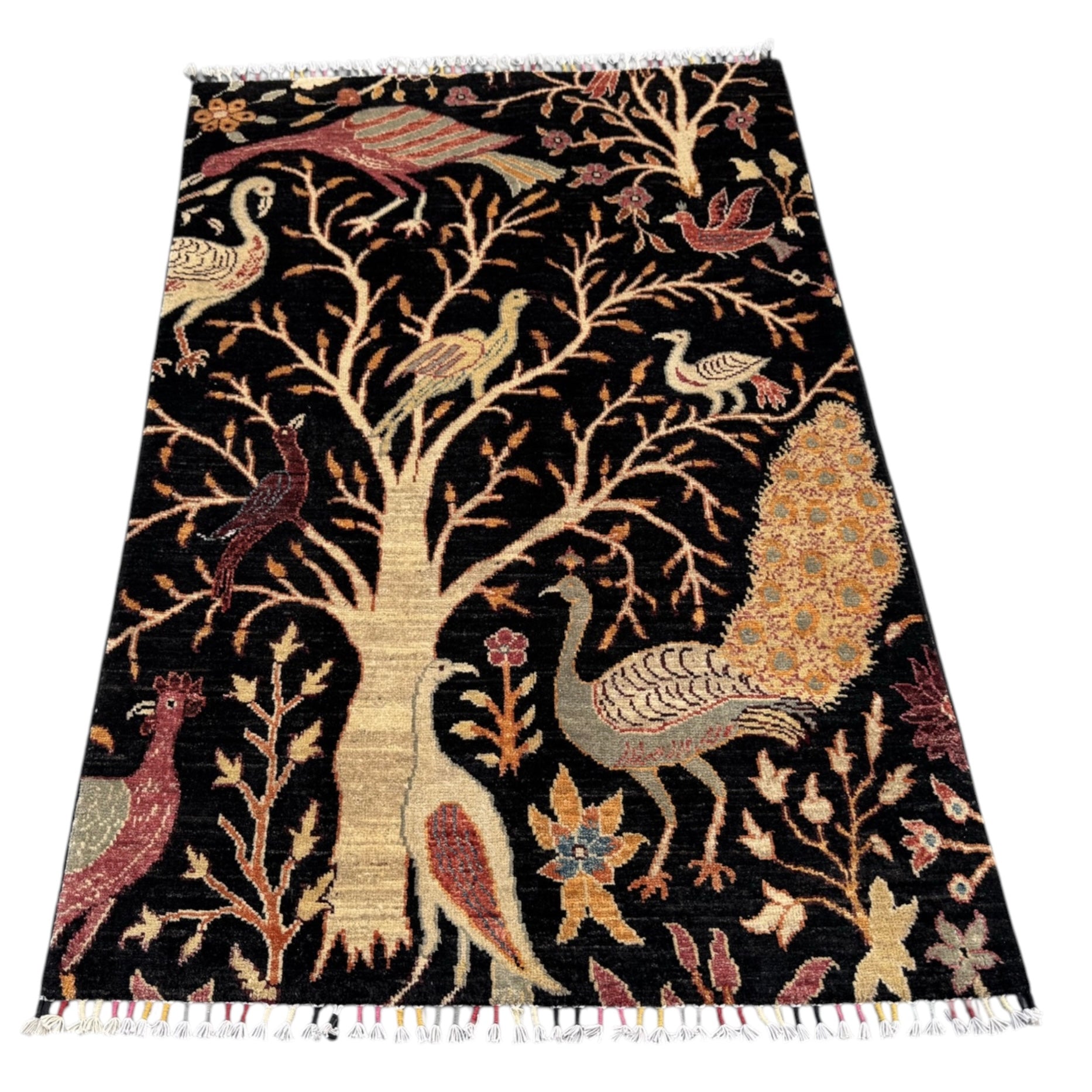 Handmade Chobi Pictorial Wool Rug 151 CM x 96 CM  SS#1404