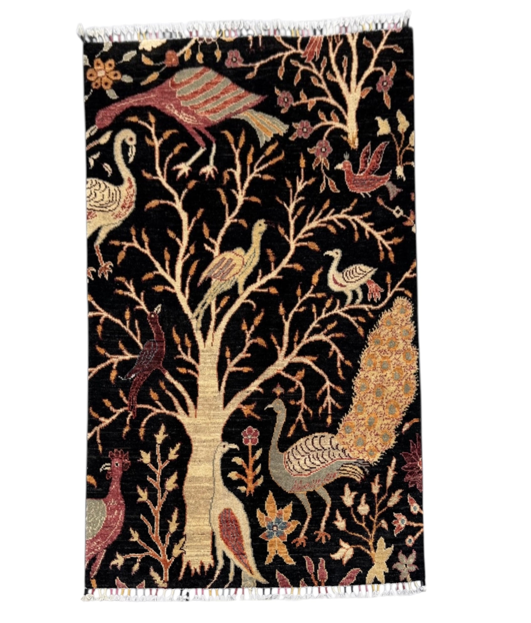Handmade Chobi Pictorial Wool Rug 151 CM x 96 CM  SS#1404