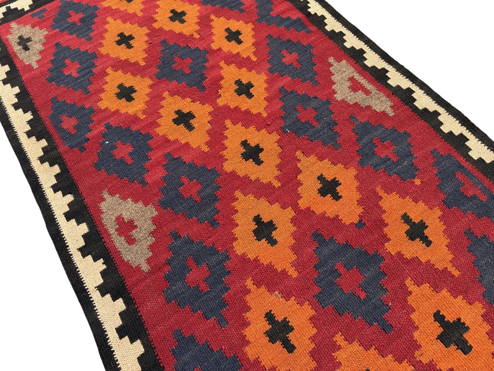 Handmade Afghan Traditional Hallway Kilim Rug  200 CM x 95 CM  SK #1399