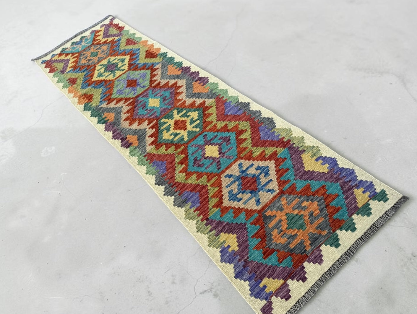 Handmade Kilim Long Hallway Rug 288 cm x 84 cm Sk#SK#1409