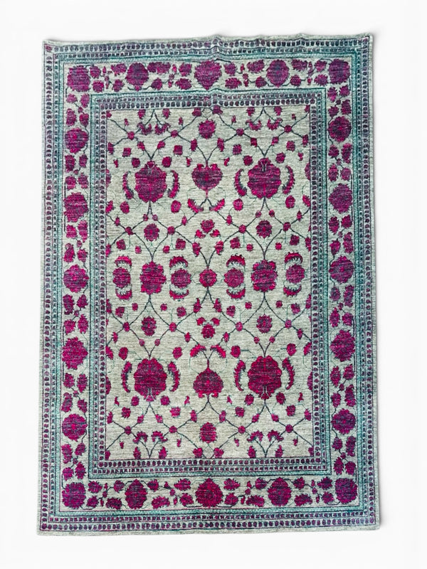 Hand-Knotted Kuchi Designed Rangarang Chobi Wool Rug 290 CM x 190 CM SK#2006