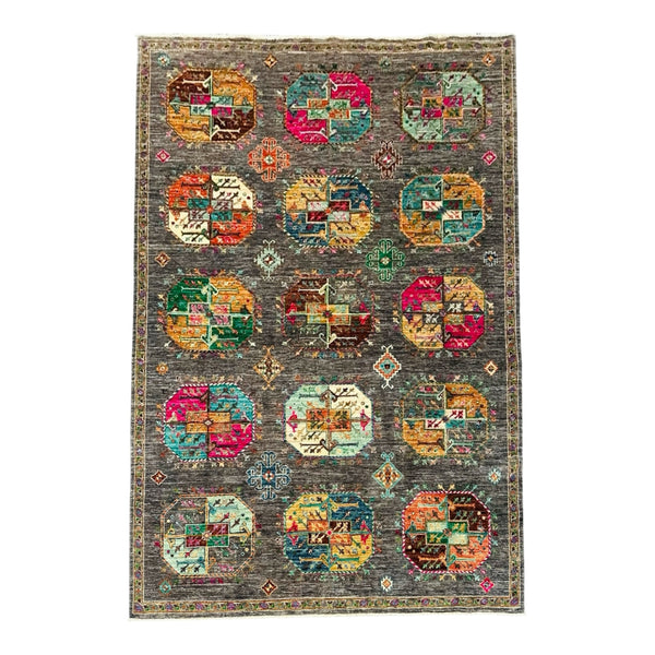 Hand-Knotted Afghan Chobi Wool Rug 244 CM x 177 CM SK#14591