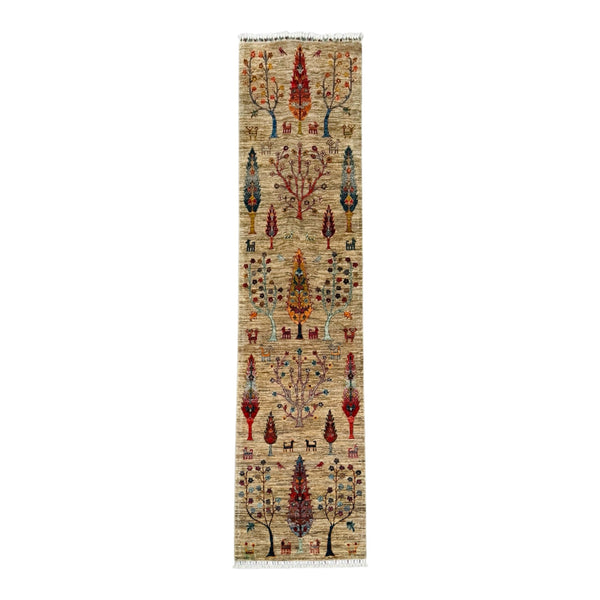 Hand Knotted Pictorial Chobi Hallway Runner Rug  288 CM x 82 CM SK#2008