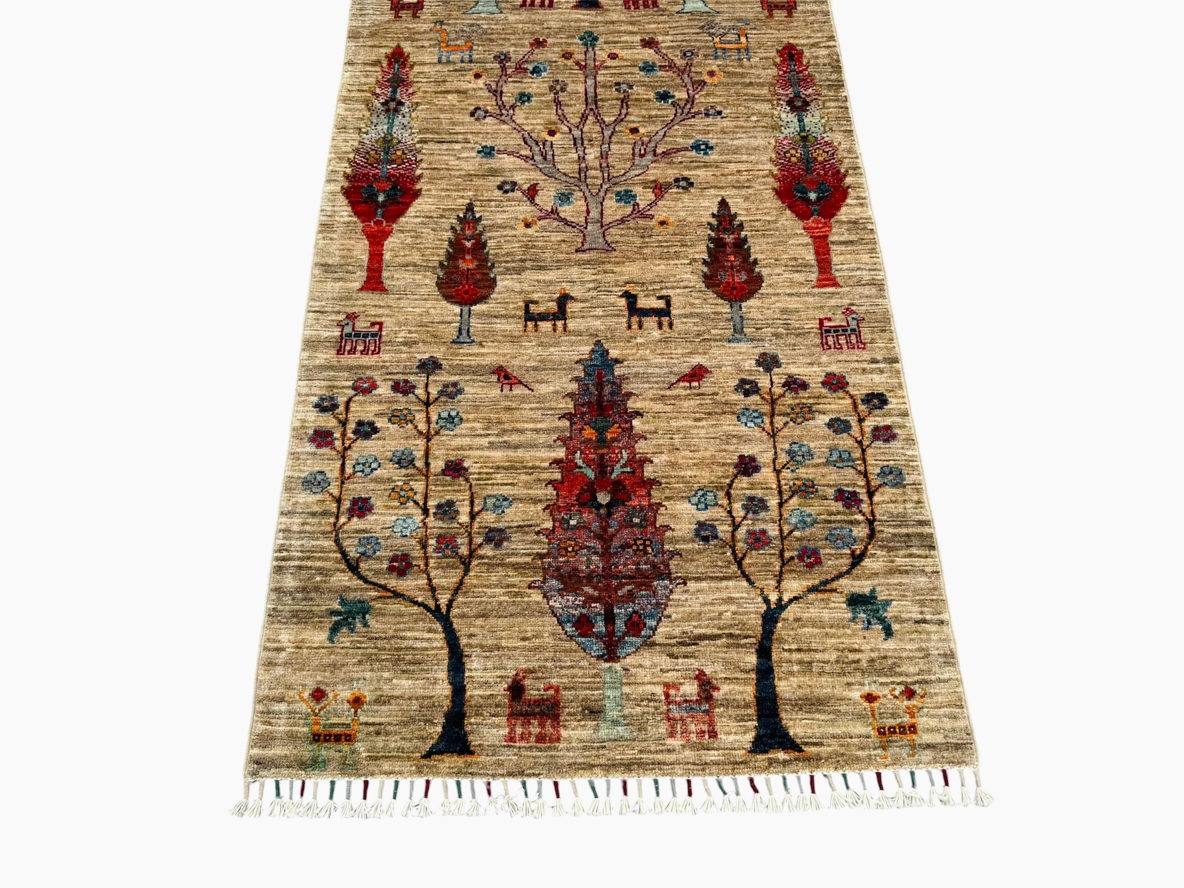 Hand Knotted Pictorial Chobi Hallway Runner Rug | 287 CM x 79 CM SK#2009
