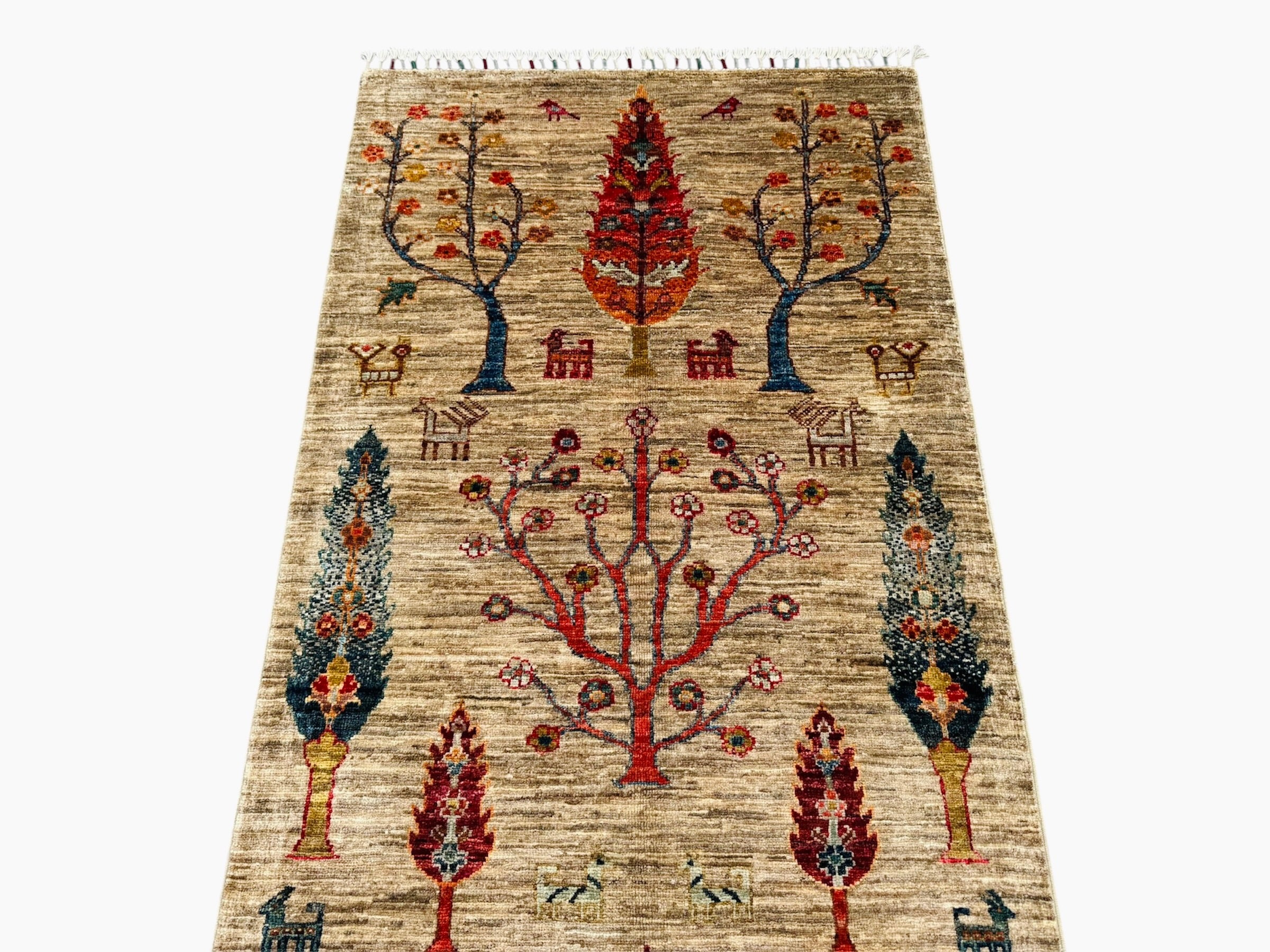 Hand Knotted Pictorial Chobi Hallway Runner Rug | 287 CM x 79 CM SK#2009