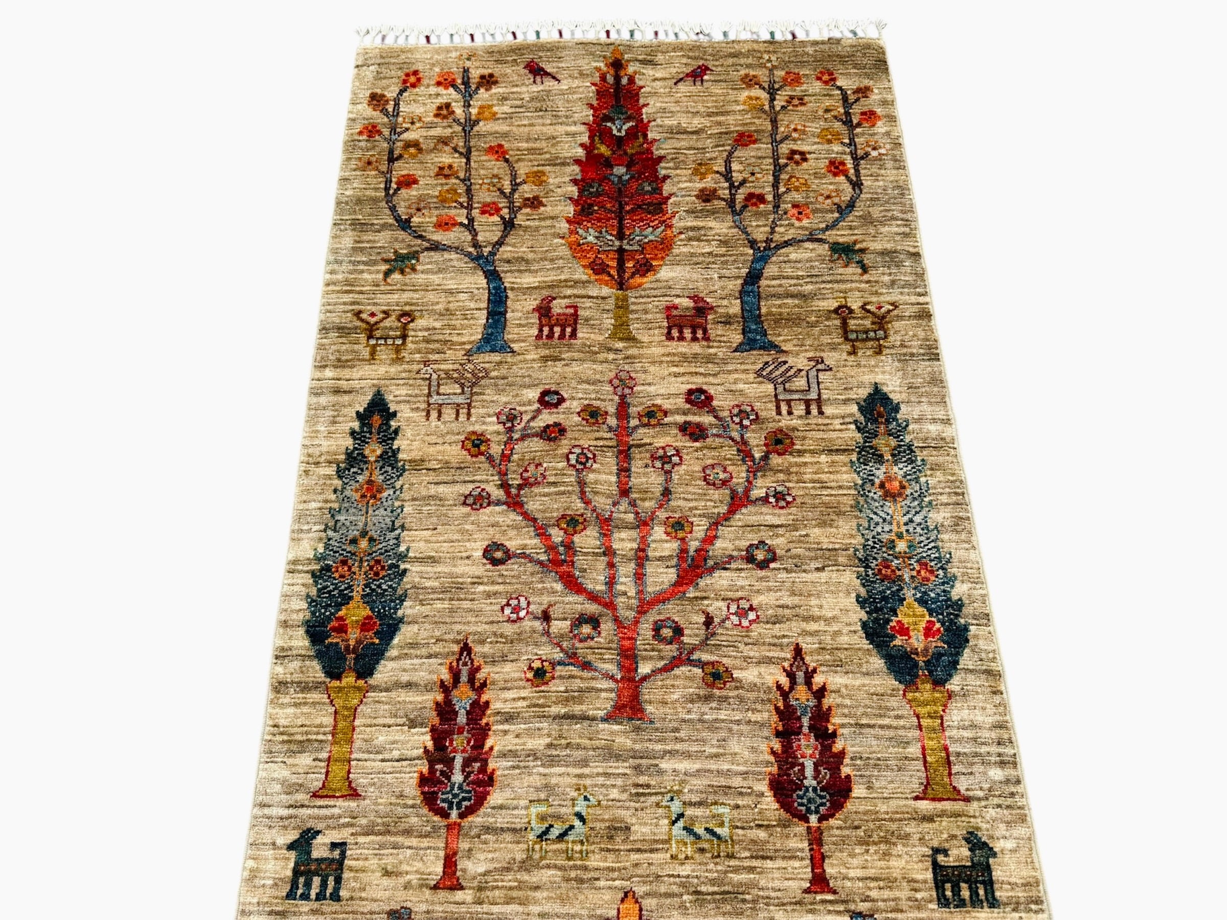 Hand Knotted Pictorial Chobi Hallway Runner Rug | 287 CM x 79 CM SK#2009