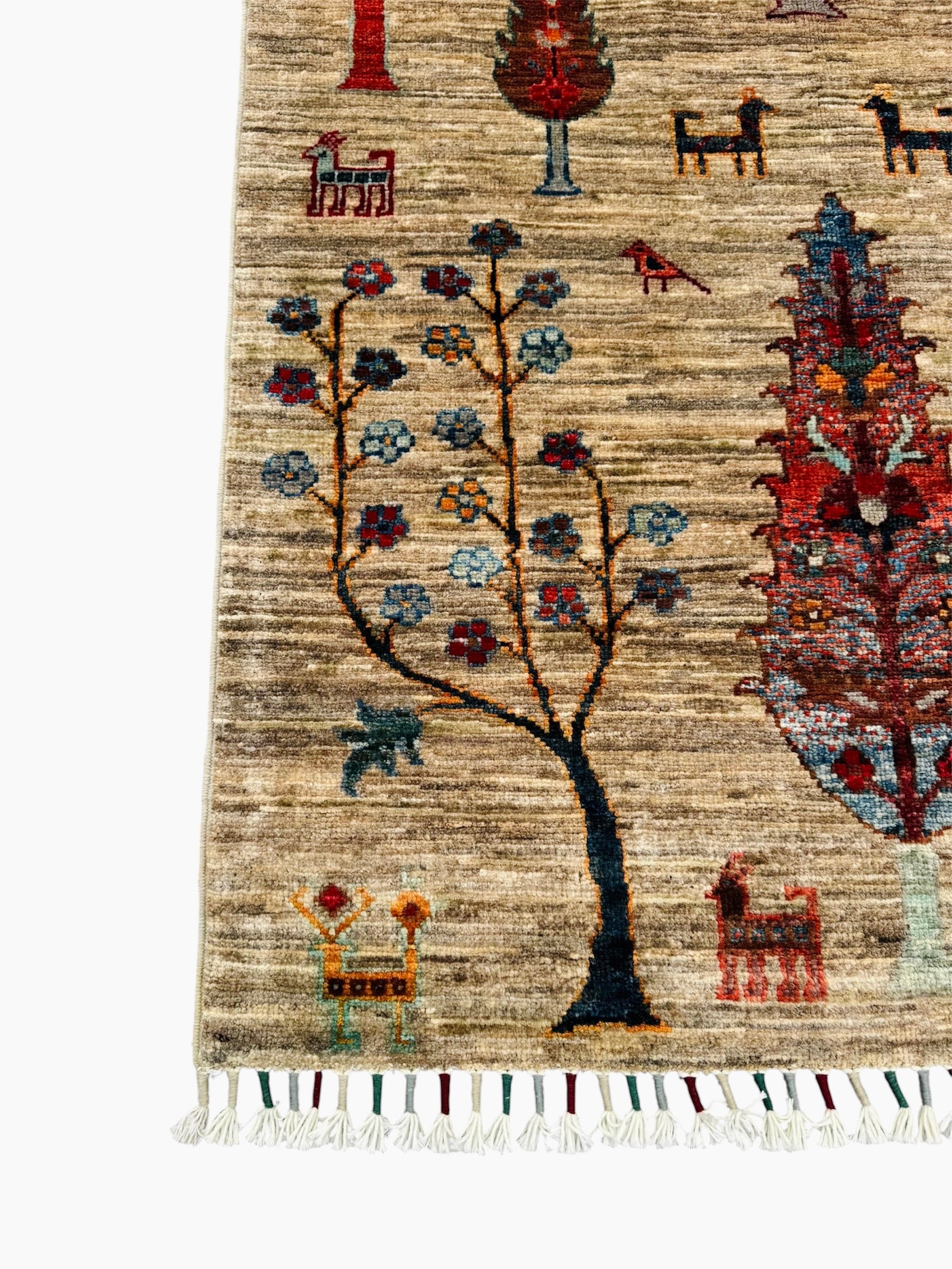 Hand Knotted Pictorial Chobi Hallway Runner Rug | 287 CM x 79 CM SK#2009