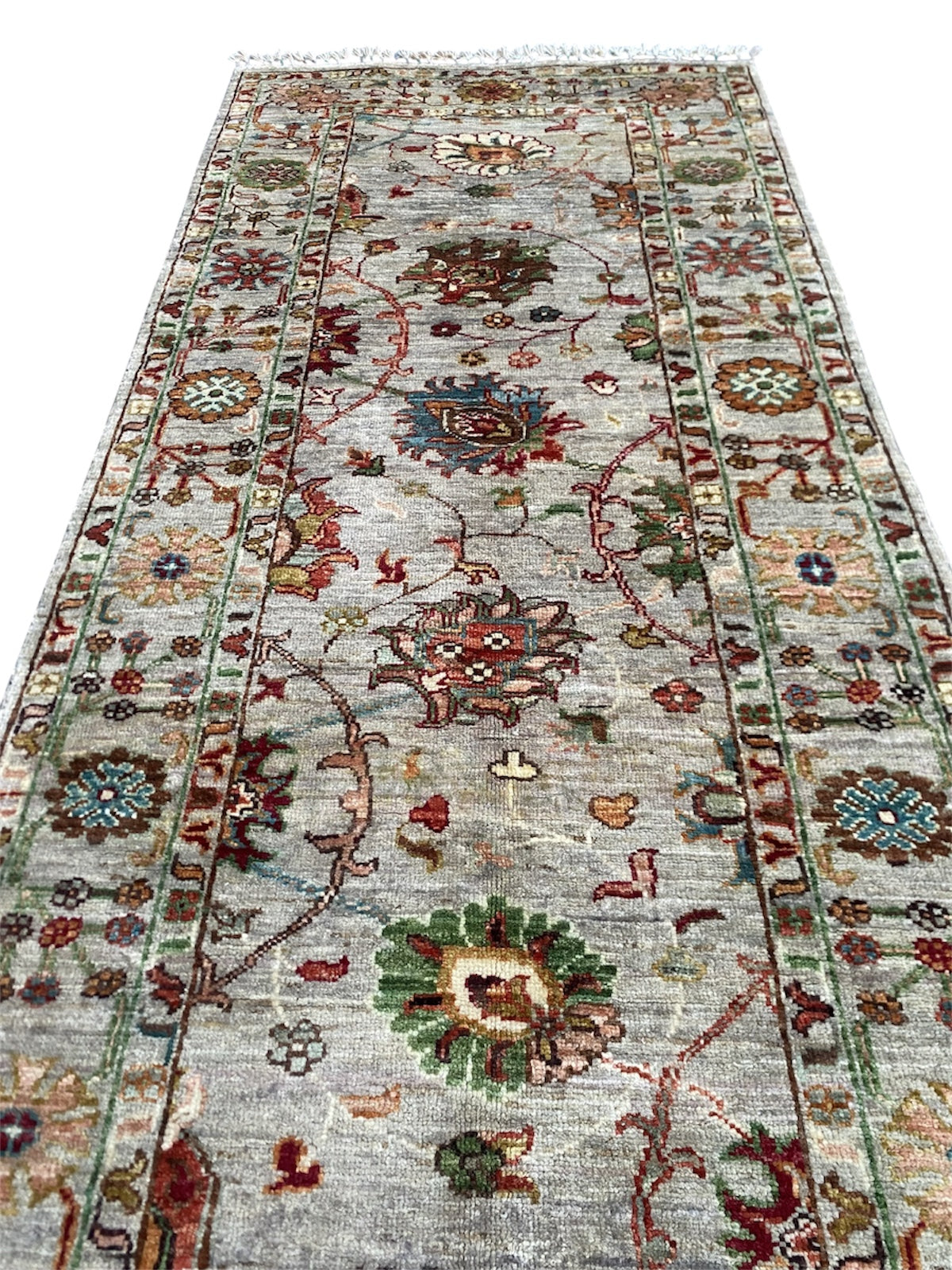 Hand Knotted  Chobi Hallway Runner Rug | 257 CM x 79 CM SK#1369