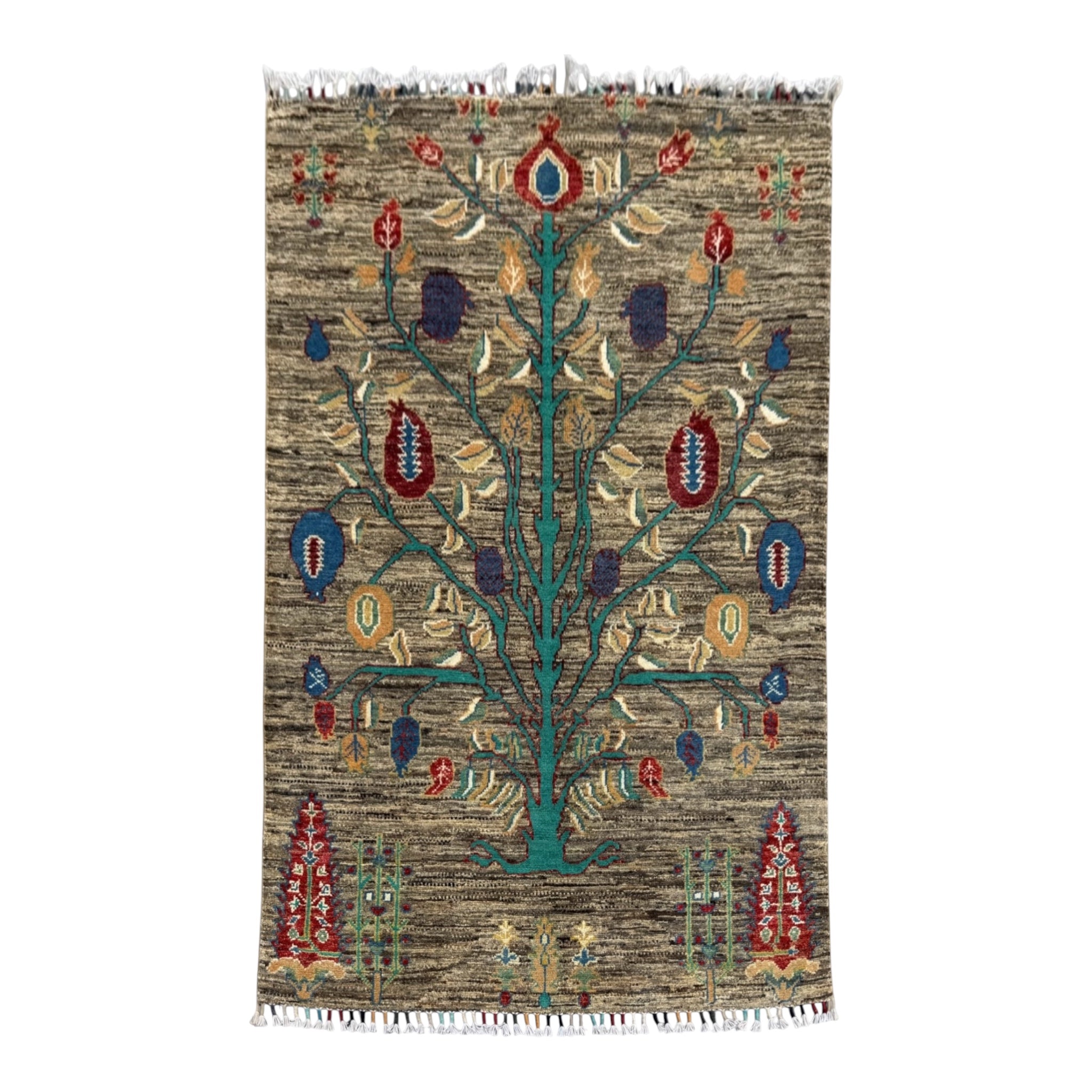 Handmade Chobi Pictorial Wool Rug 153 CM x 102 CM  SS#1406