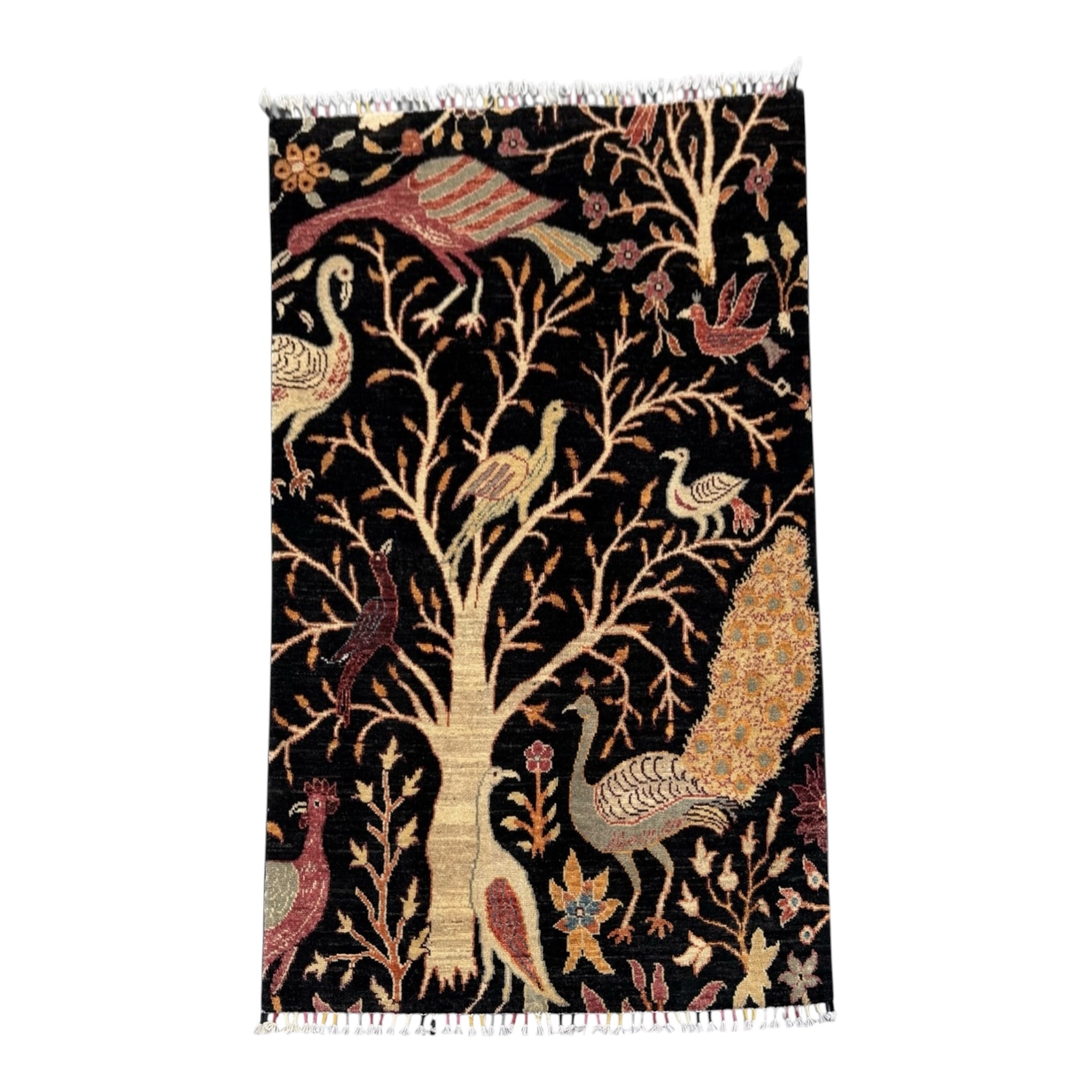 Handmade Chobi Pictorial Wool Rug 151 CM x 96 CM  SS#1404