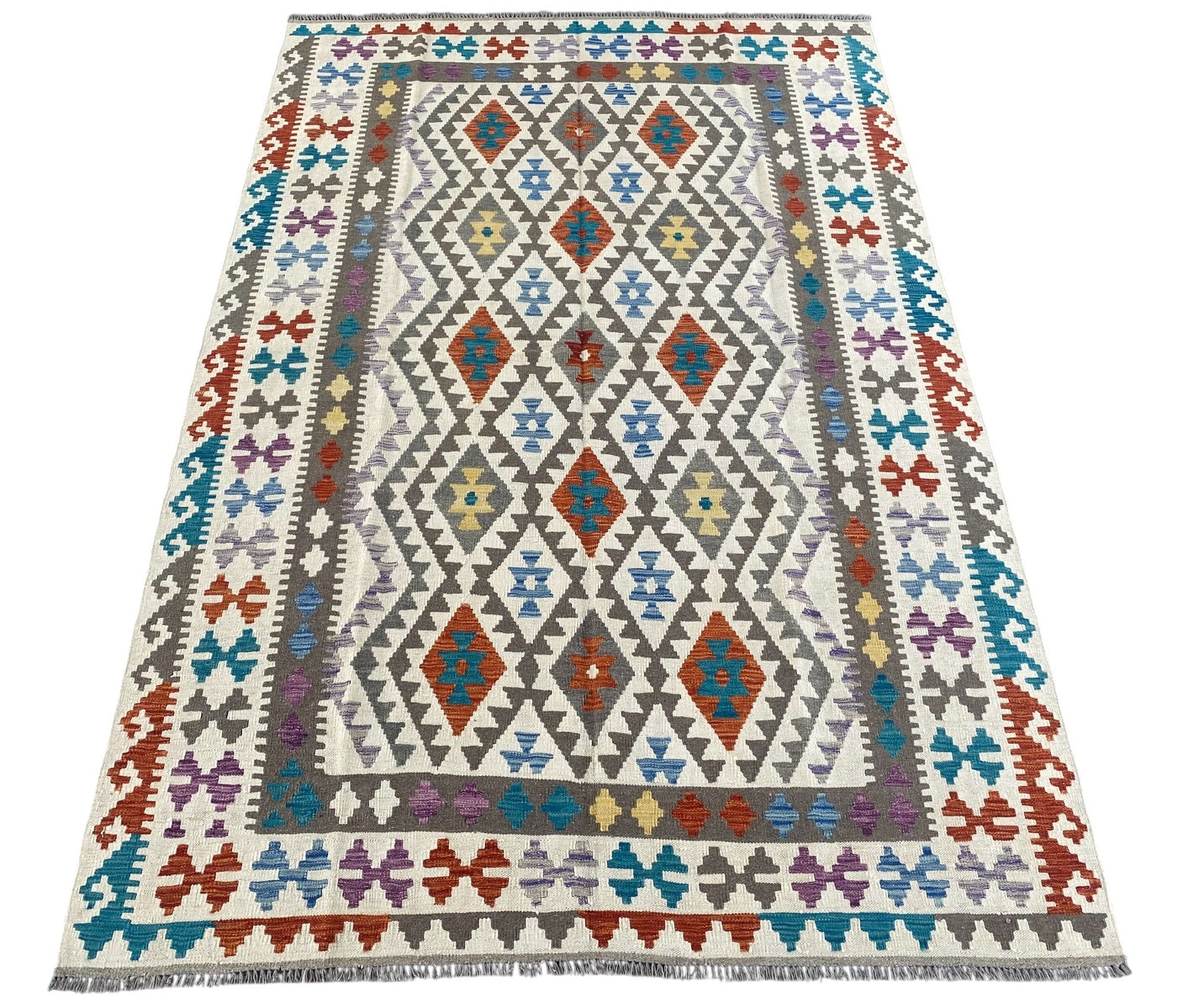 Handmade Afghan  Kilim Rug  293 CM x 197 CM  SK #1282