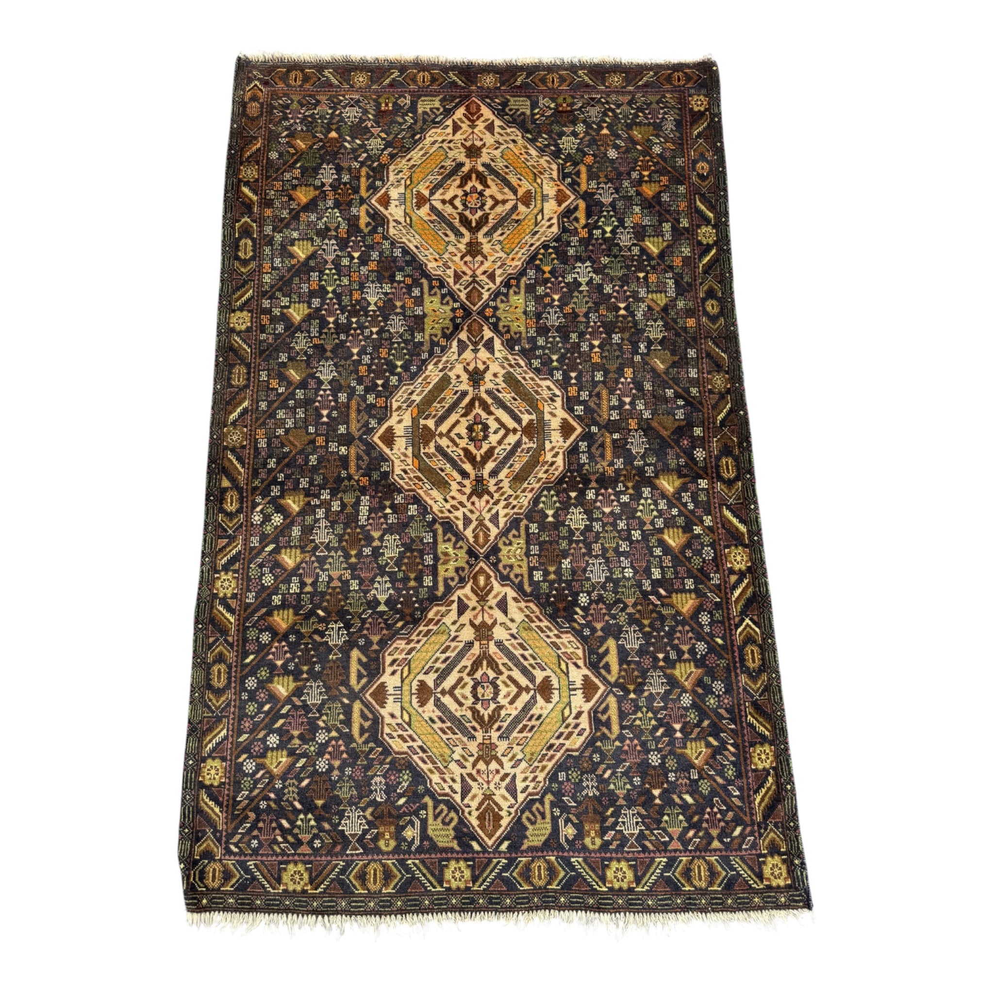 Handmade Traditional Afghan Balochi Rug 192 CM x 117 CM SK#1476