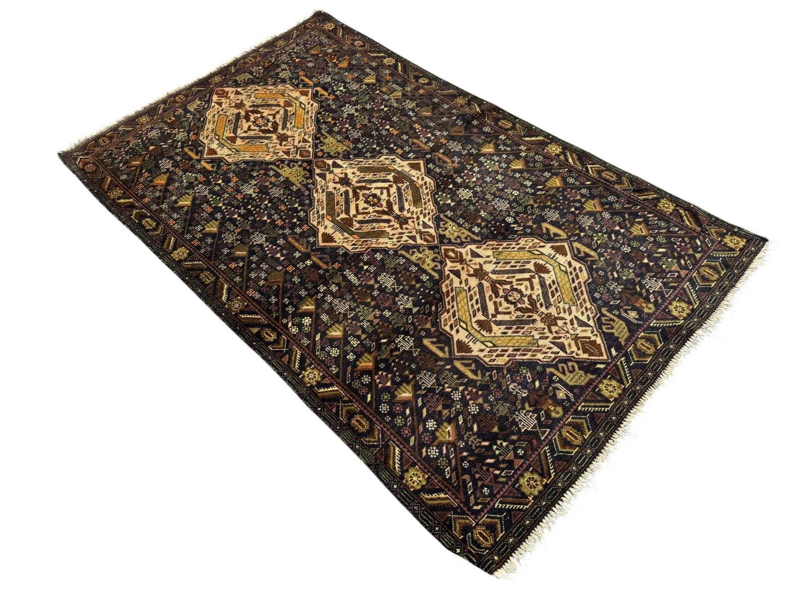 Handmade Traditional Afghan Balochi Rug 192 CM x 117 CM SK#1476