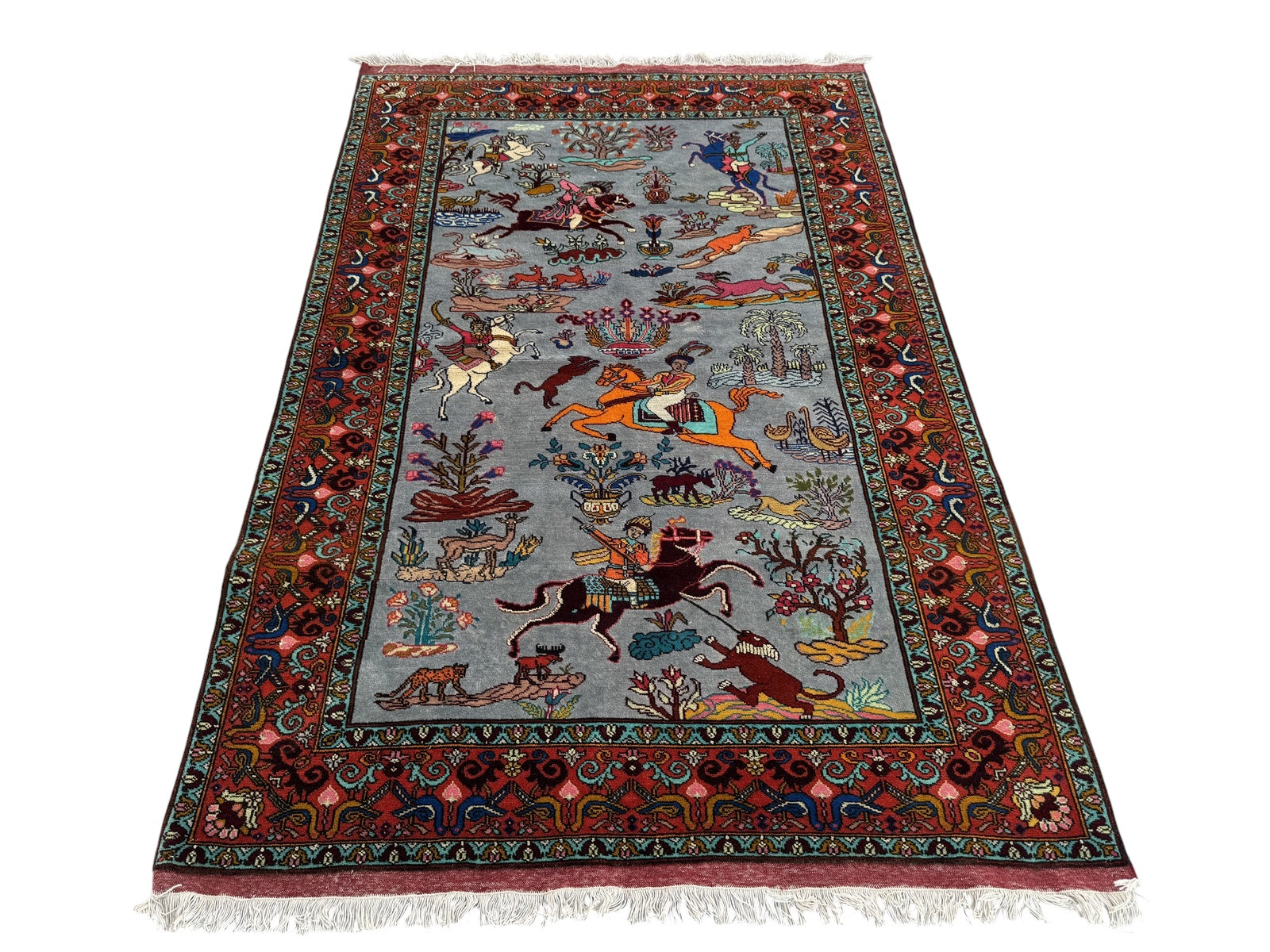Handmade Traditional Afghan Pictorial Balochi Rug   203 CM x 132 CM SK#1479