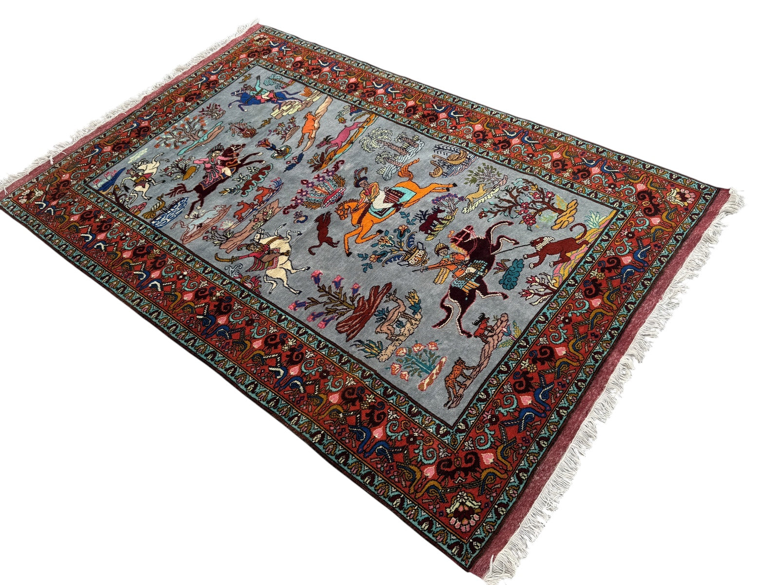 Handmade Traditional Afghan Pictorial Balochi Rug   203 CM x 132 CM SK#1479