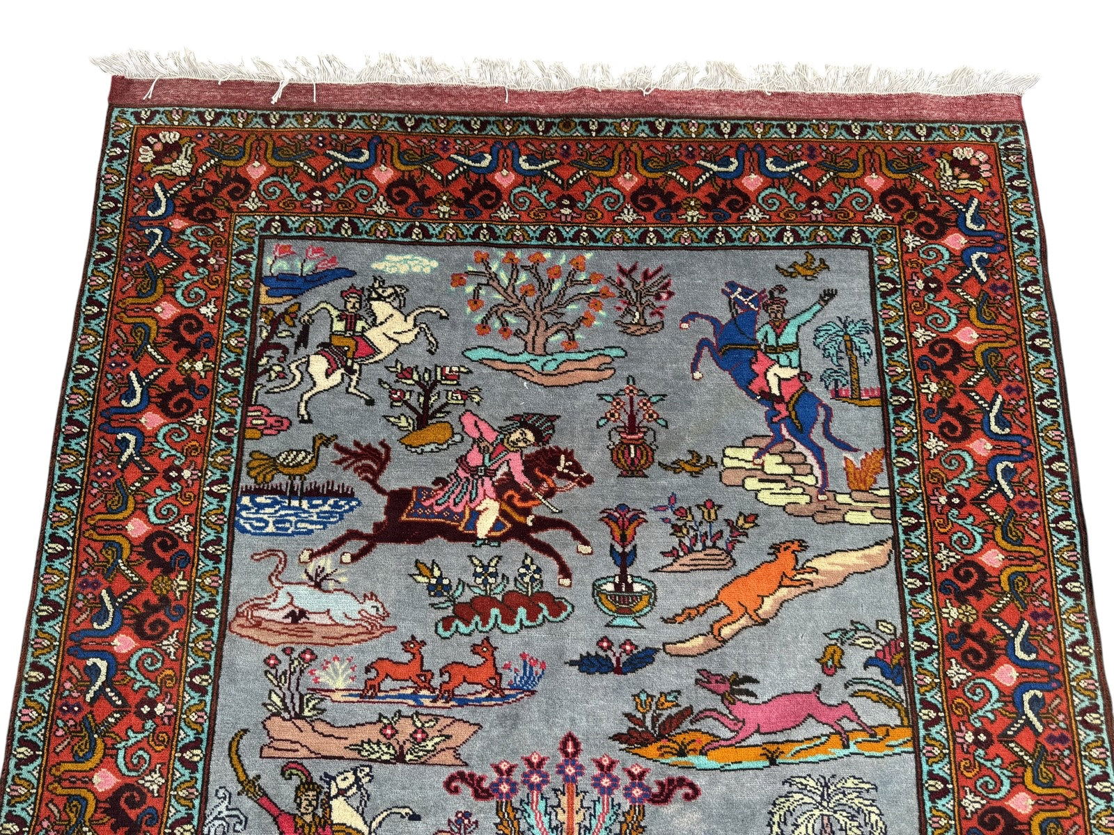 Handmade Traditional Afghan Pictorial Balochi Rug   203 CM x 132 CM SK#1479