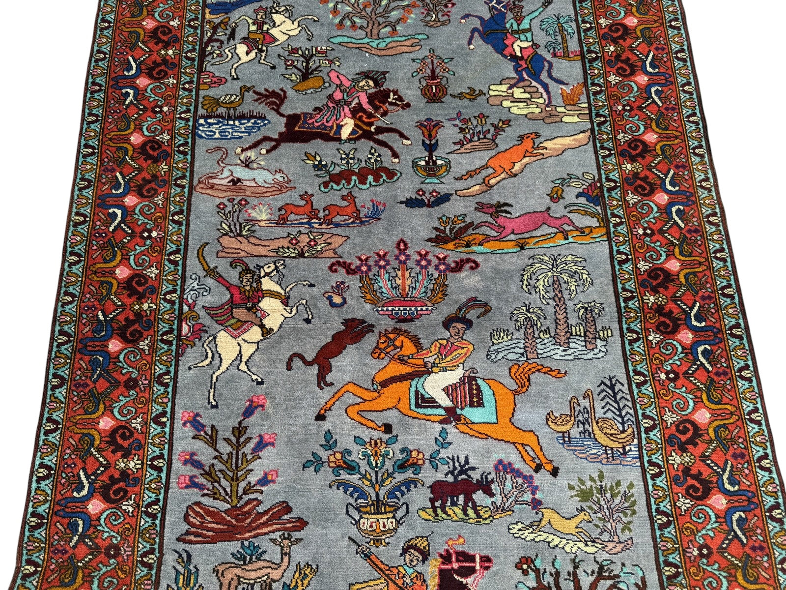 Handmade Traditional Afghan Pictorial Balochi Rug   203 CM x 132 CM SK#1479